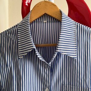 Women’s Classic Striped Shirt in Blue and White